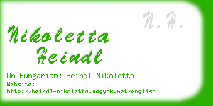 nikoletta heindl business card